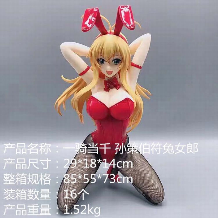 Kingdom Of Warriors Ikkitousen Bunny girl Sexy beautiful girl Boxed Figure Decoration 29X18X14CM a box of 16
