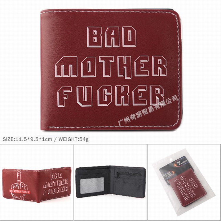 Full color Twill two-fold short wallet Purse 11.5X9.5X1CM 54G