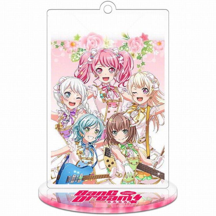 BanG Dream！pastelpalette Rectangular Small Standing Plates acrylic keychain pendant 9-10CM Style H