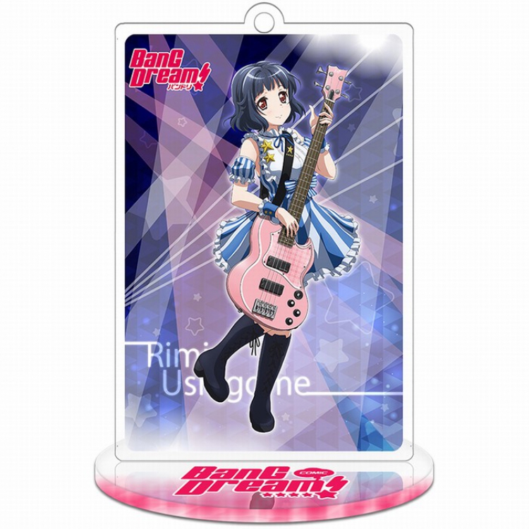 BanG Dream！Poppin Party Rectangular Small Standing Plates acrylic keychain pendant 9-10CM Style E