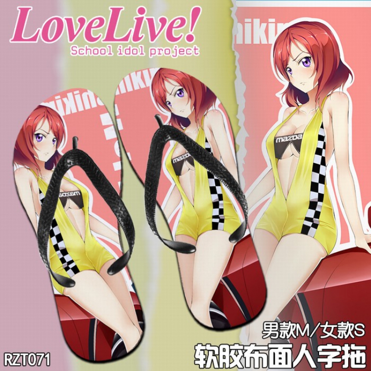 Lovelive！ Soft glue Cloth surface Flip-flops slipper S.M.L RZT071