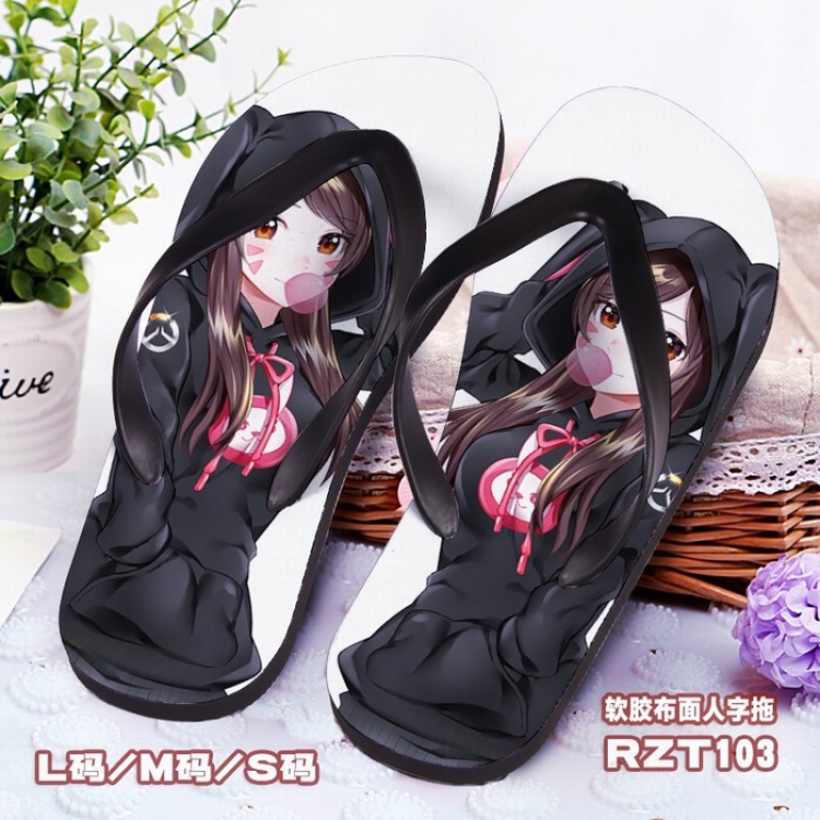Overwatch Soft glue Cloth surface Flip-flops slipper S.M.L RZT103