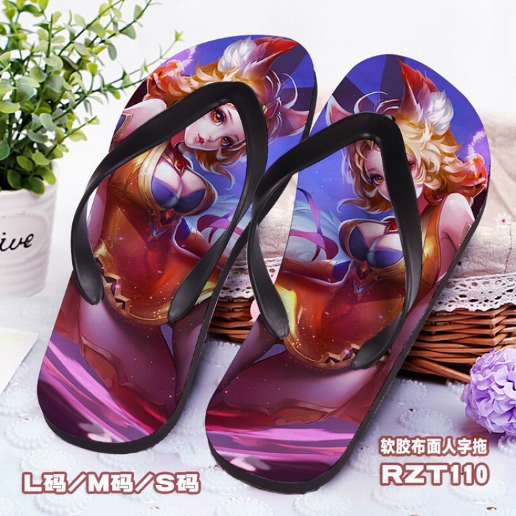 King glory Soft glue Cloth surface Flip-flops slipper S.M.L RZT110