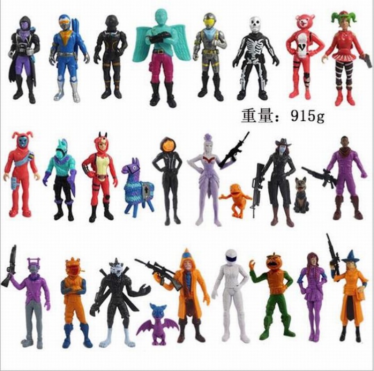 Fortnite  a set of 24 OPP bag Boxed Figure Decoration 11cm a box of 100 set price for 3 set