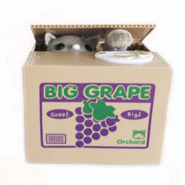 Creative steal money cat piggy bank No battery 16.2X8X18CM Style D