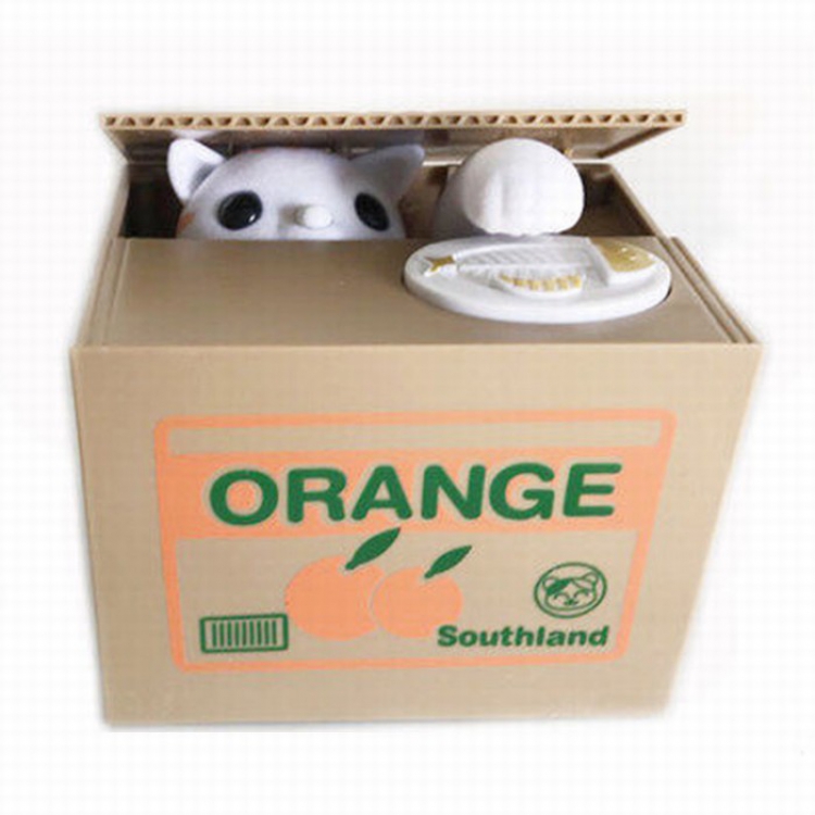 Creative steal money cat piggy bank No battery 16.2X8X18CM Style B