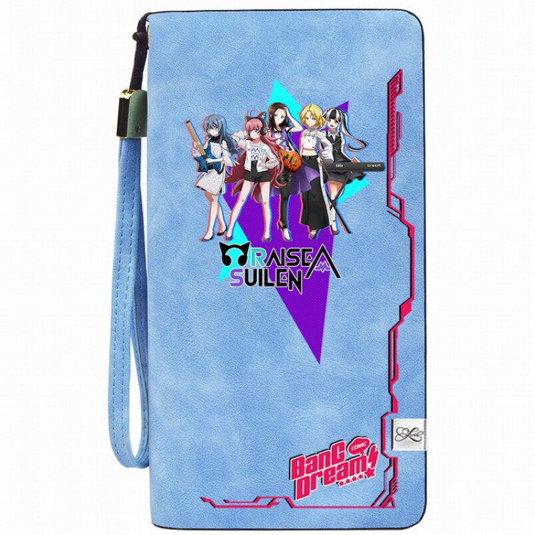 Bang dream Zipper long wallet purse 11X20.5CM Style B