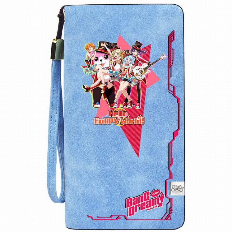 Bang dream Zipper long wallet purse 11X20.5CM Style D