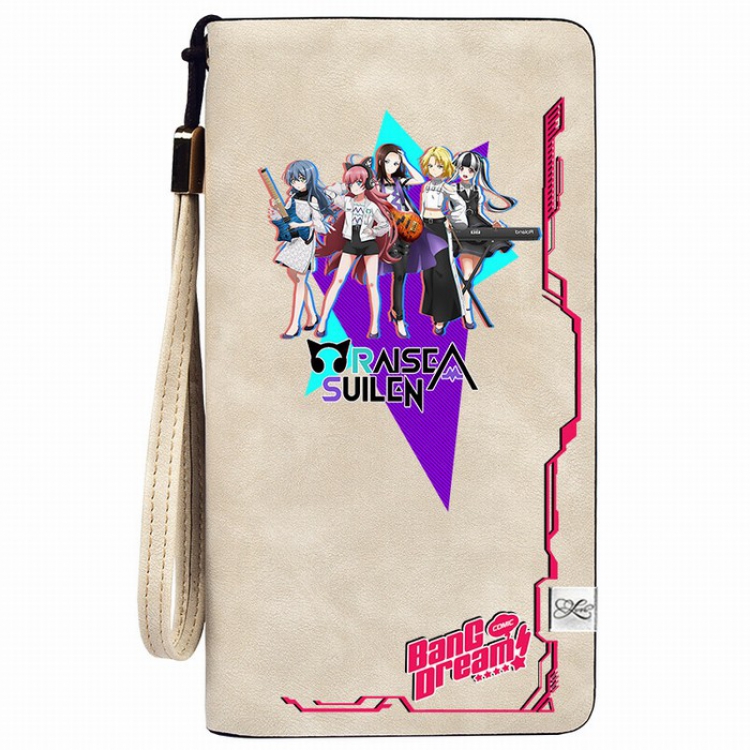 Bang dream Zipper long wallet purse 11X20.5CM Style B