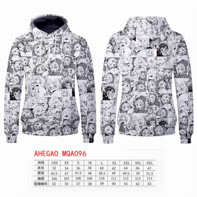 AHEIGAO Full Color Long sleeve Patch pocket Sweatshirt Hoodie 9 sizes from XXS to XXXXL MQA096