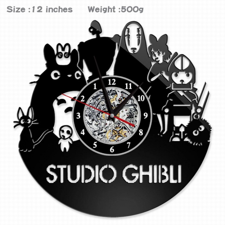 TOTORO Creative painting wall clocks and clocks PVC material No battery Style 7
