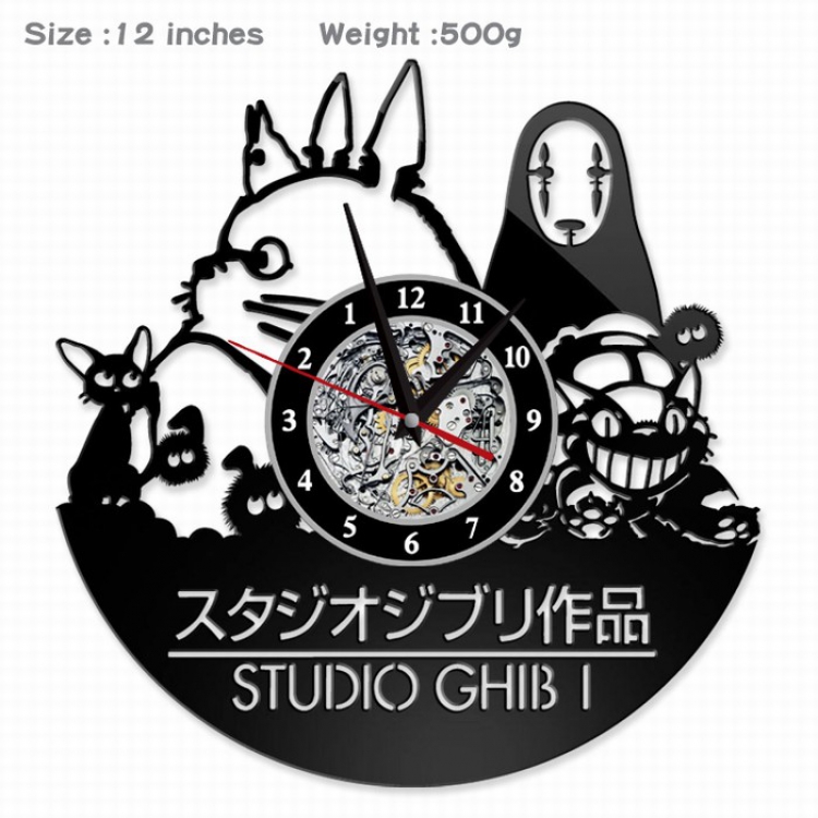 TOTORO Creative painting wall clocks and clocks PVC material No battery Style 6