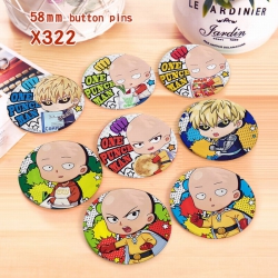 One Punch Man a set of 8 Tinpl...