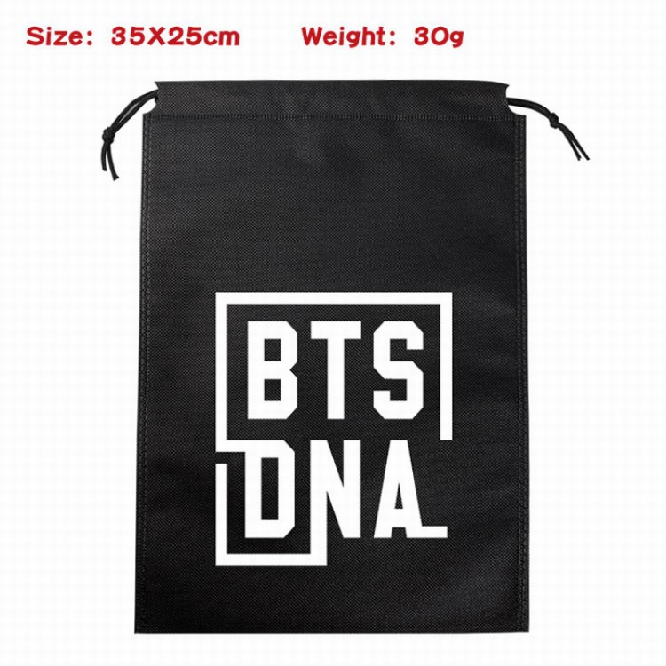 BTS Canvas drawstring storage pouch bag 35X25CM 30G Style 18