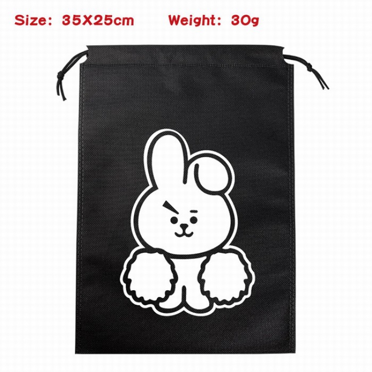 BTS Canvas drawstring storage pouch bag 35X25CM 30G Style 9