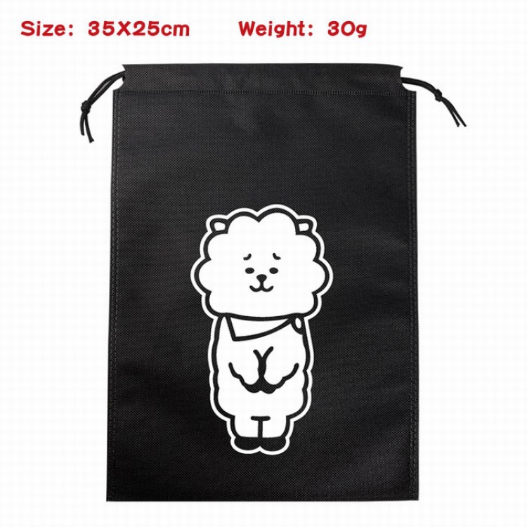 BTS Canvas drawstring storage pouch bag 35X25CM 30G Style 7