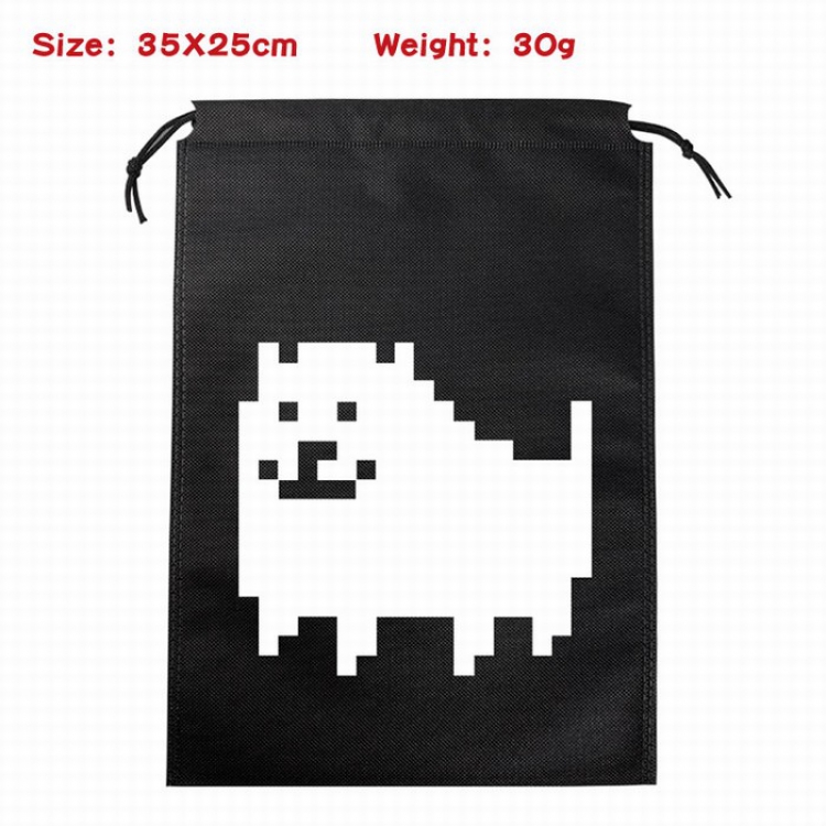 Undertale Canvas drawstring storage pouch bag 35X25CM 30G Style 6