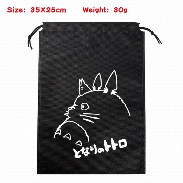 TOTORO Canvas drawstring storage pouch bag 35X25CM 30G Style A