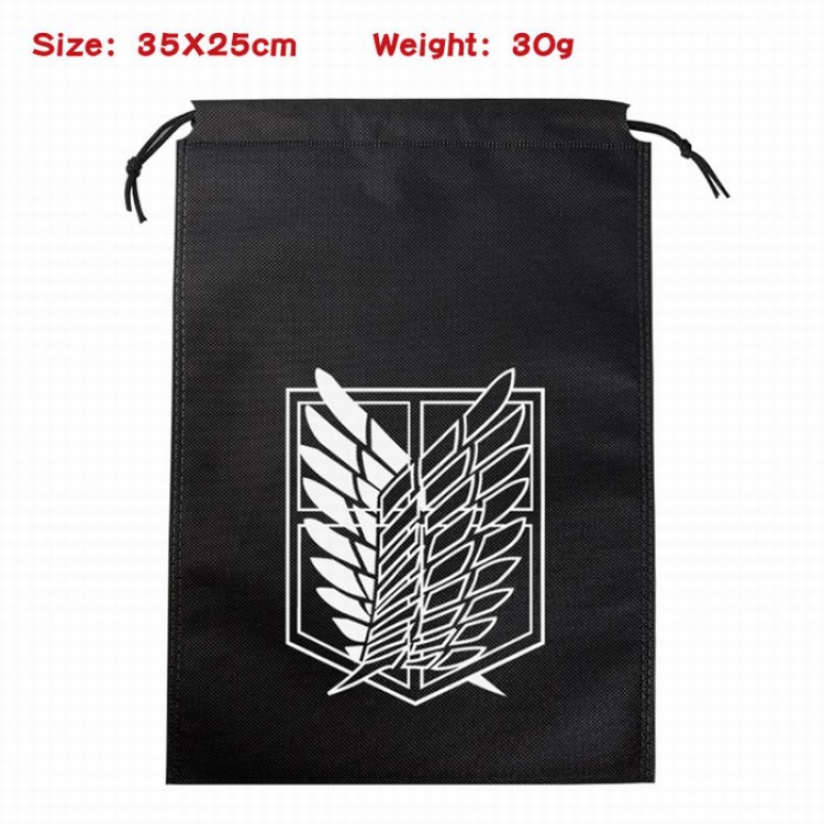 Shingeki no Kyojin Canvas drawstring storage pouch bag 35X25CM 30G Style 6