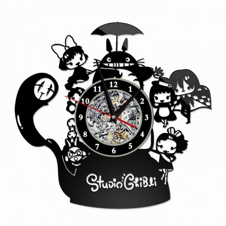 TOTORO Creative painting wall clocks and clocks PVC material No battery Style 15