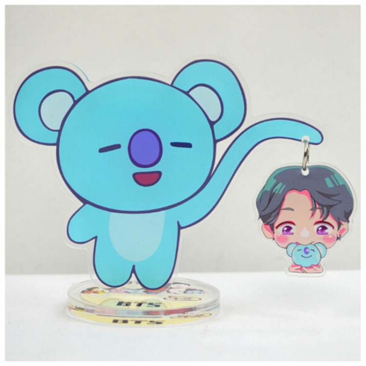 BTS BT21 Transparent double sided Standing Plates with base Style B