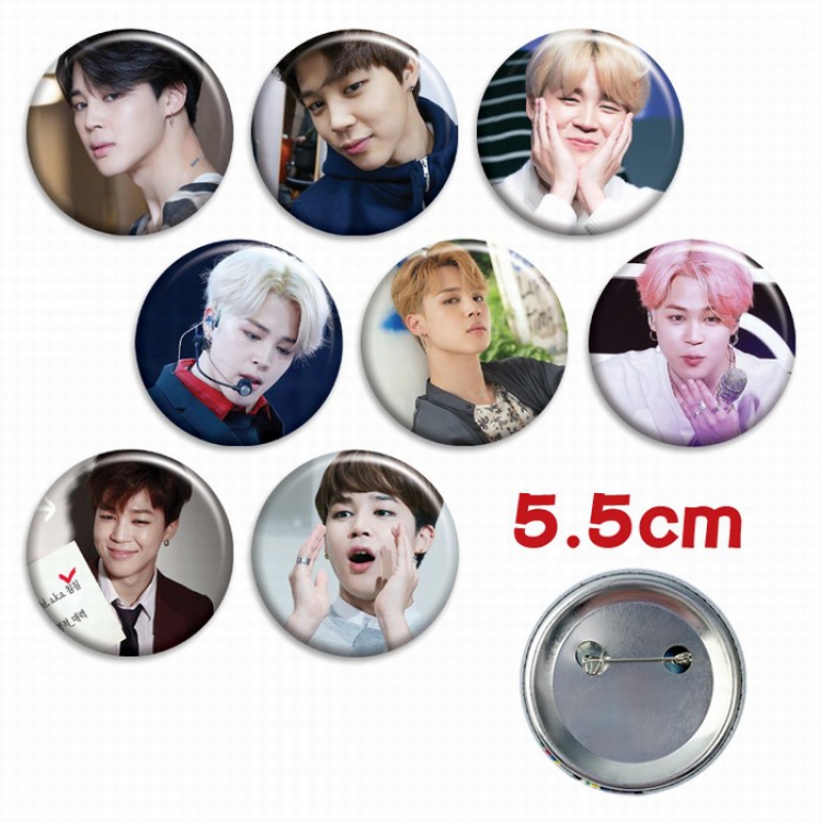 BTS a set of 8 Tinplate Badge Brooch 5.5CM Style C