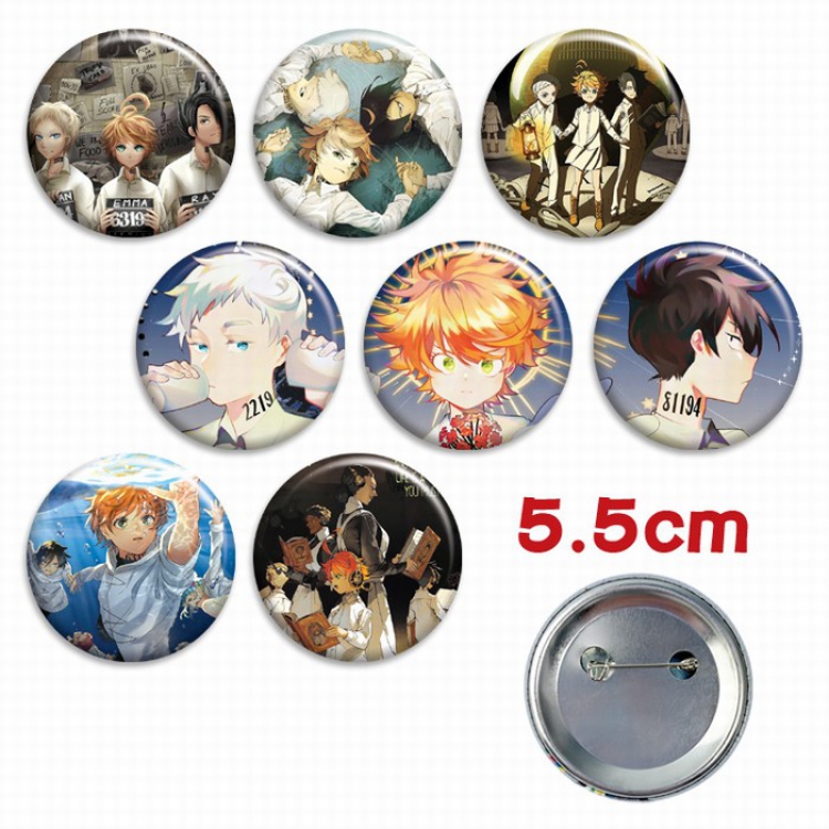 The Promised Neverla a set of 8 Tinplate Badge Brooch 5.5CM Style A