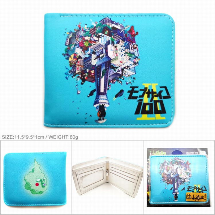 Mob Psycho 100 Short color picture two fold wallet Purse 11.5X9.5X1CM 80G HK-355