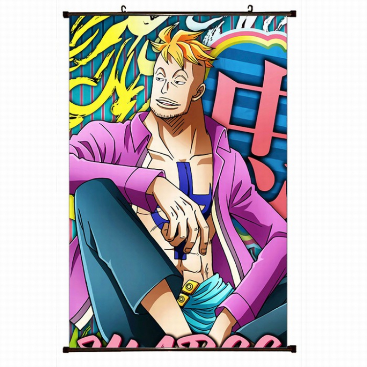 One Piece Plastic pole cloth painting Wall Scroll 60X90CM preorder 3 days H1-31 NO FILLING