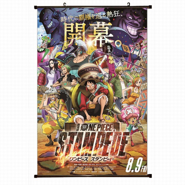 One Piece Plastic pole cloth painting Wall Scroll 60X90CM preorder 3 days H1-46 NO FILLING