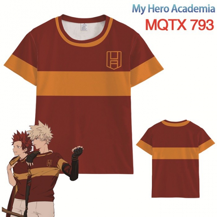 My Hero Academia Full color printed short sleeve t-shirt 10 sizes from XXS to 5XL MQTX793