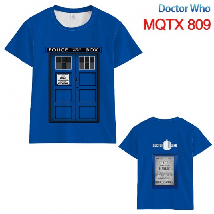 Doctor Who Full color printed short sleeve t-shirt 10 sizes from XXS to 5XL MQTX809