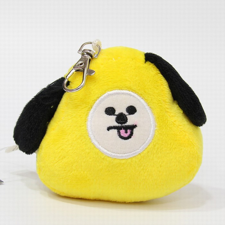 BTS BT21 Plush Keychain pendant Key button head 8X9X4CM price for 10 pcs Style G