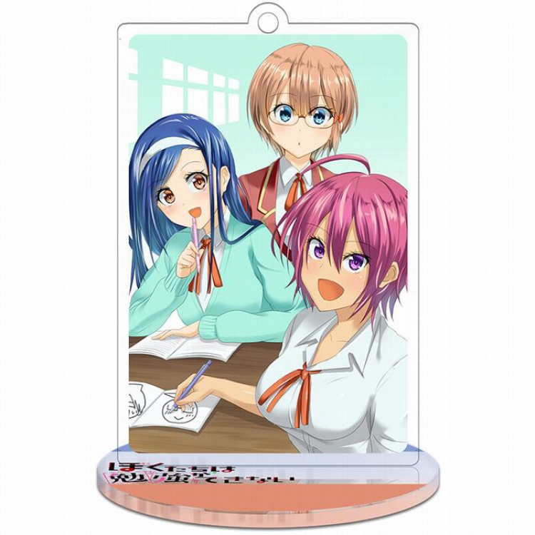 We can't learn together Rectangular Small Standing Plates acrylic keychain pendant 9-10CM Style E