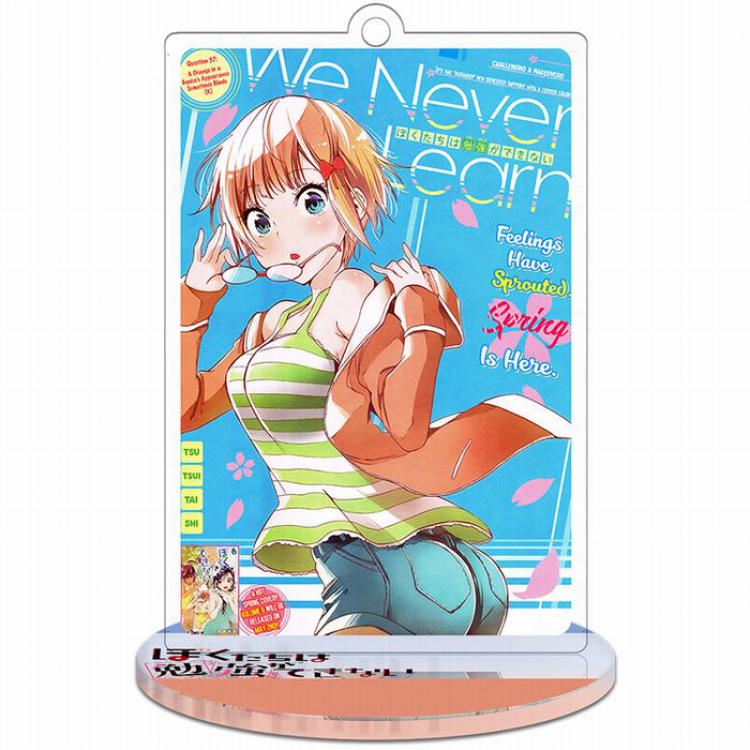 We can't learn together Rectangular Small Standing Plates acrylic keychain pendant 9-10CM Style D