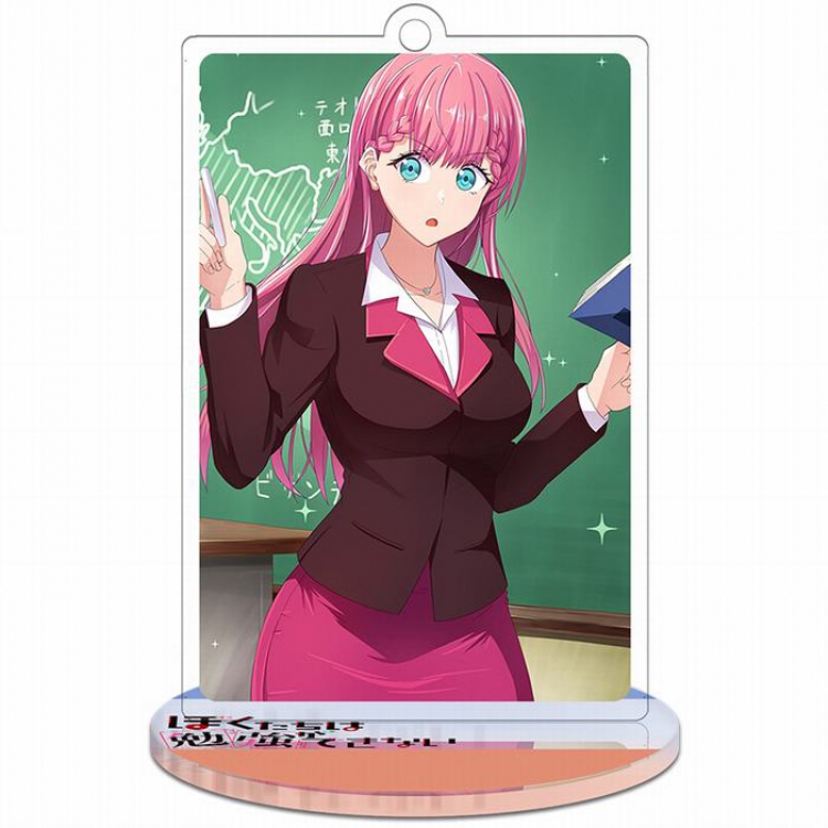 We can't learn together Rectangular Small Standing Plates acrylic keychain pendant 9-10CM Style C