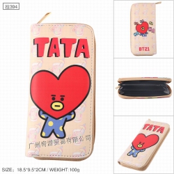BTS BT21 PU leather color zipp...