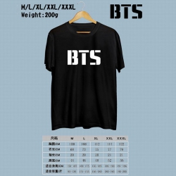 BTS Printed round neck short-s...
