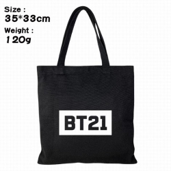 BTS BT21 Canvas shopping bag s...