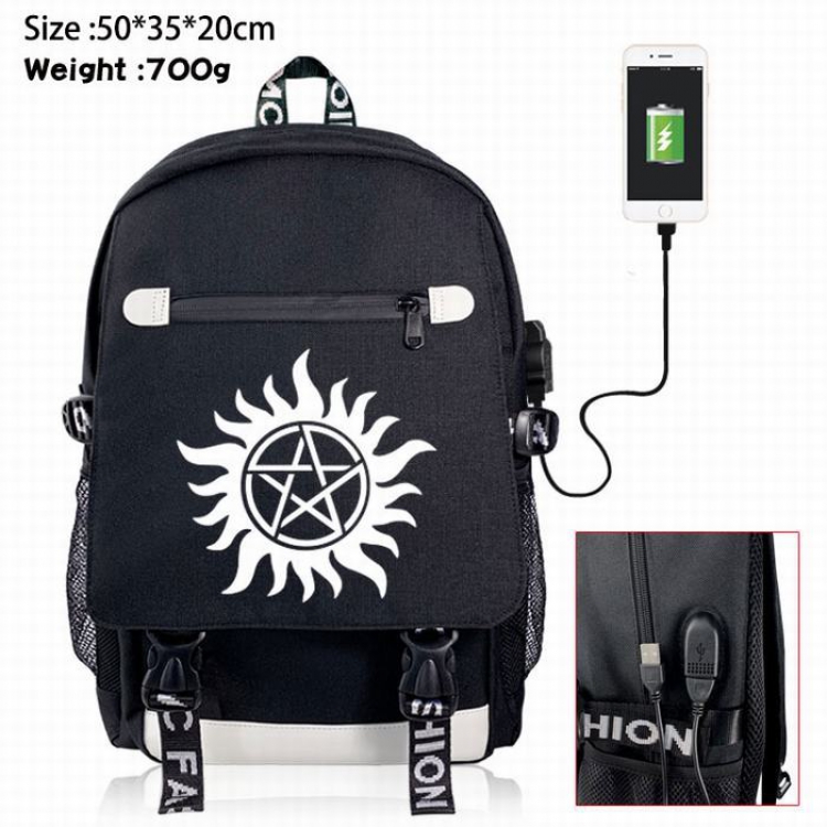 Supernatural Canvas Data line Backpack Bag