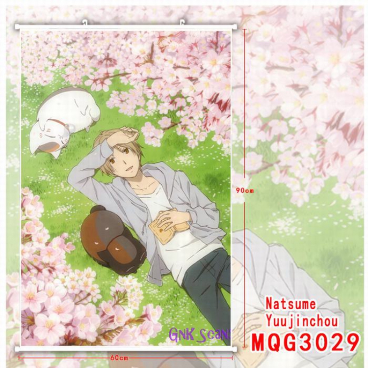 Natsume_Yuujintyou White Plastic rod Cloth painting Wall Scroll 60X90CM MQG3029