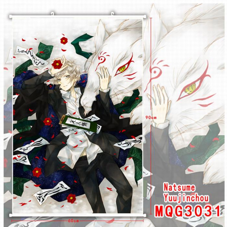 Natsume_Yuujintyou White Plastic rod Cloth painting Wall Scroll 60X90CM MQG3031