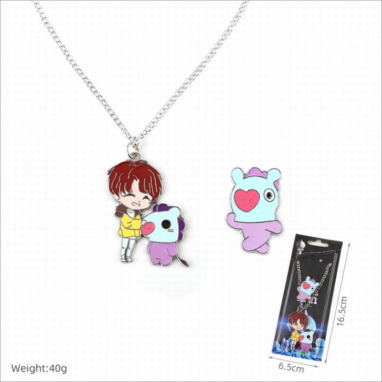 BTS BT21 Necklace Pendant   Brooch Style D