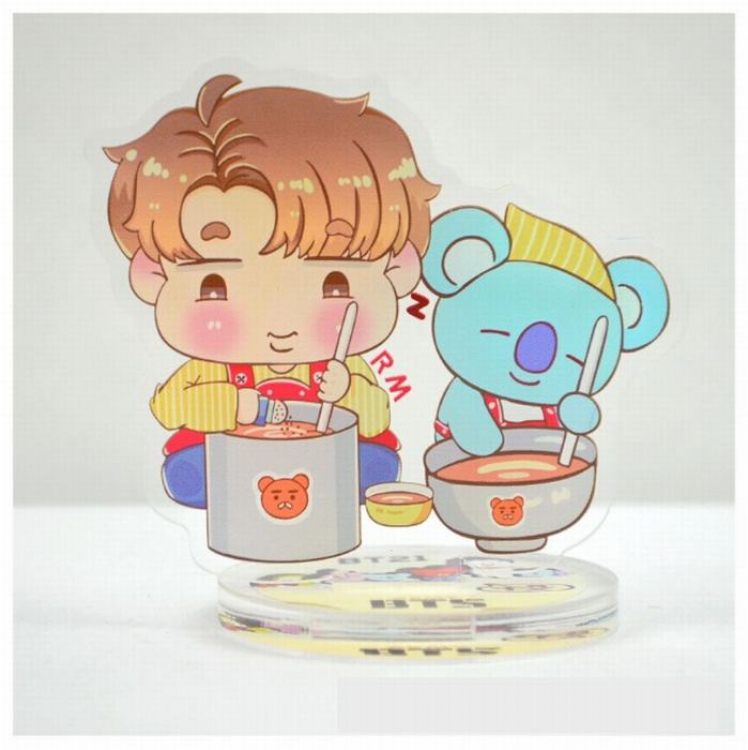 BTS BT21 Transparent acrylic Standing Plates With base Style B