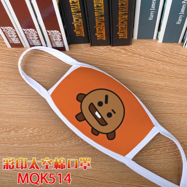 BTS BT21 Color printing Space cotton Mask price for 5 pcs MQK514