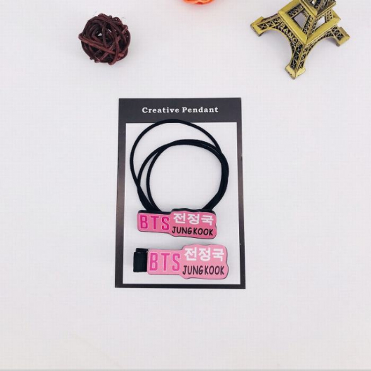 BTS Hair clip   hair rope set price for 5 sets