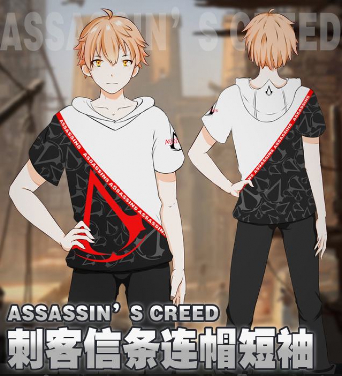 Assassin Creed Short Sleeve T-Shirt Hoodie M L XL XXL