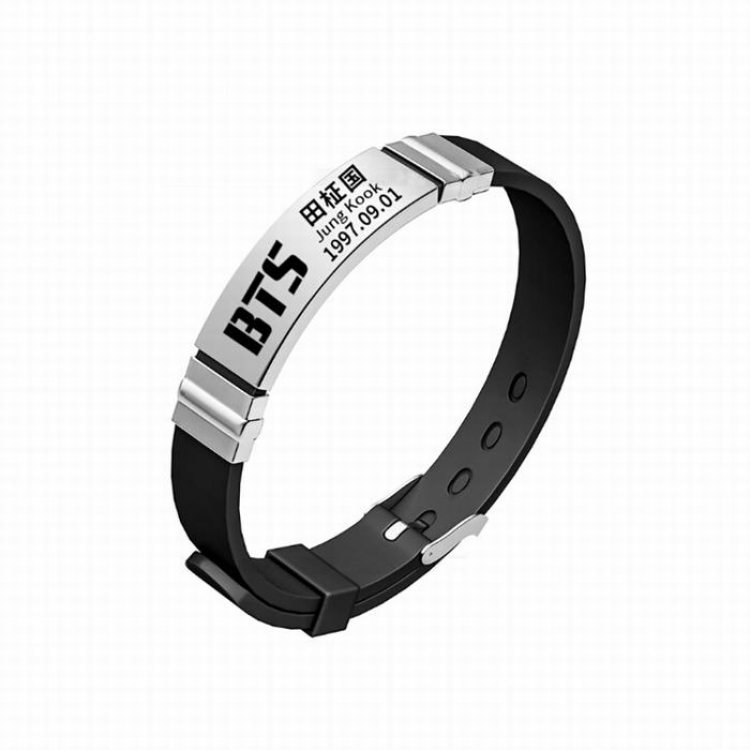 BTS Titanium steel Bracelet hand wrist band price for 5 pcs 21CM (adjustable)