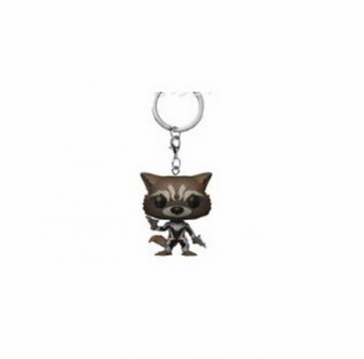 The avengers allianc POP Rocket Raccoon Doll Figure Keychain pendant 5CM
