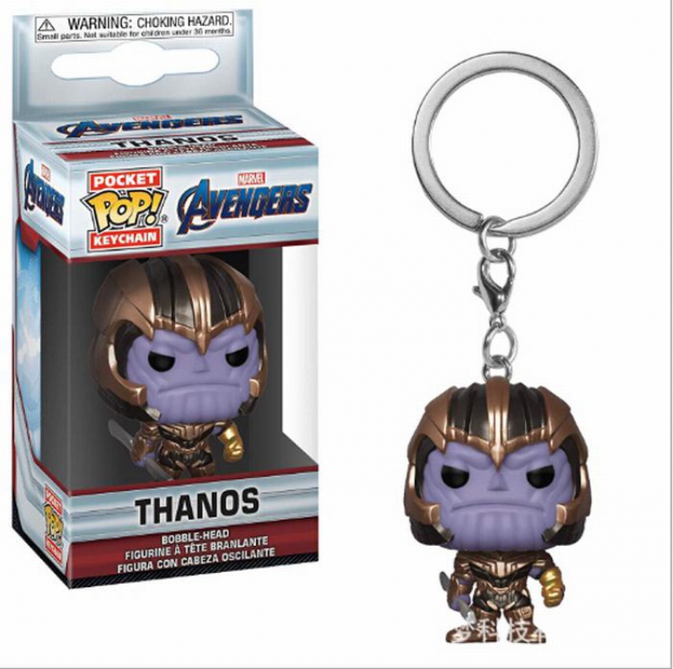 The avengers allianc POP Thanos Doll Figure Keychain pendant 5CM